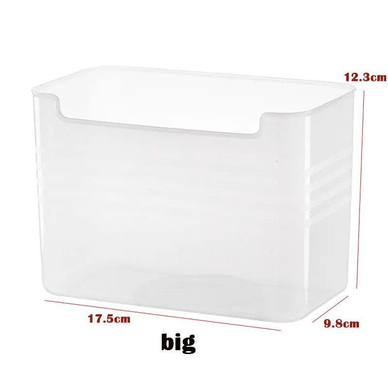 Refrigerator Organizer Bin Stackable Food Fridge Storage Box With Handle Clear Plastic Food Freezer Pantry kitchen Organizer