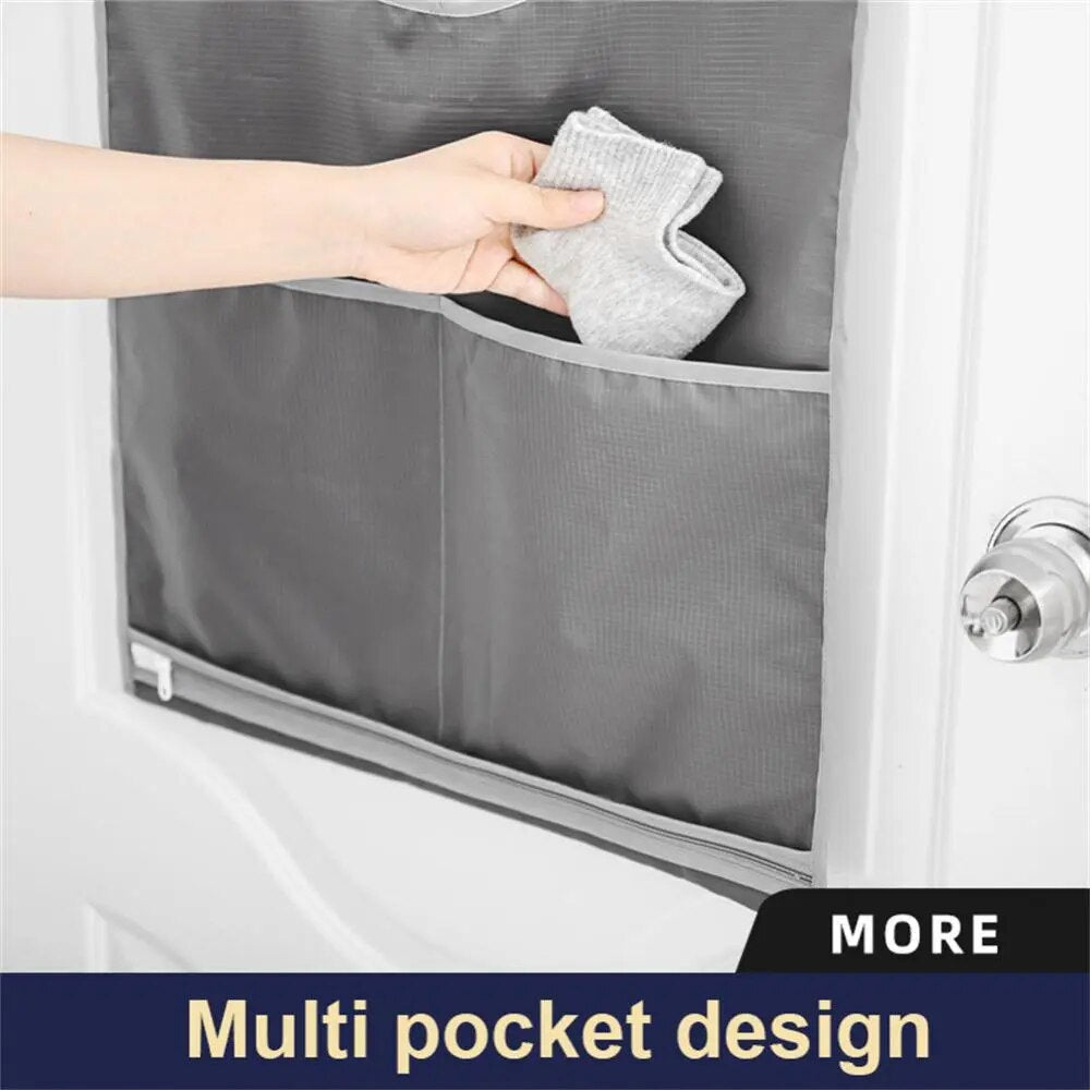 Large Hanging Laundry Basket Storage Bag Foldable Organizer For Dirty Clothes OxfordCloth Multi-pocket Clothing Toy Storage Home