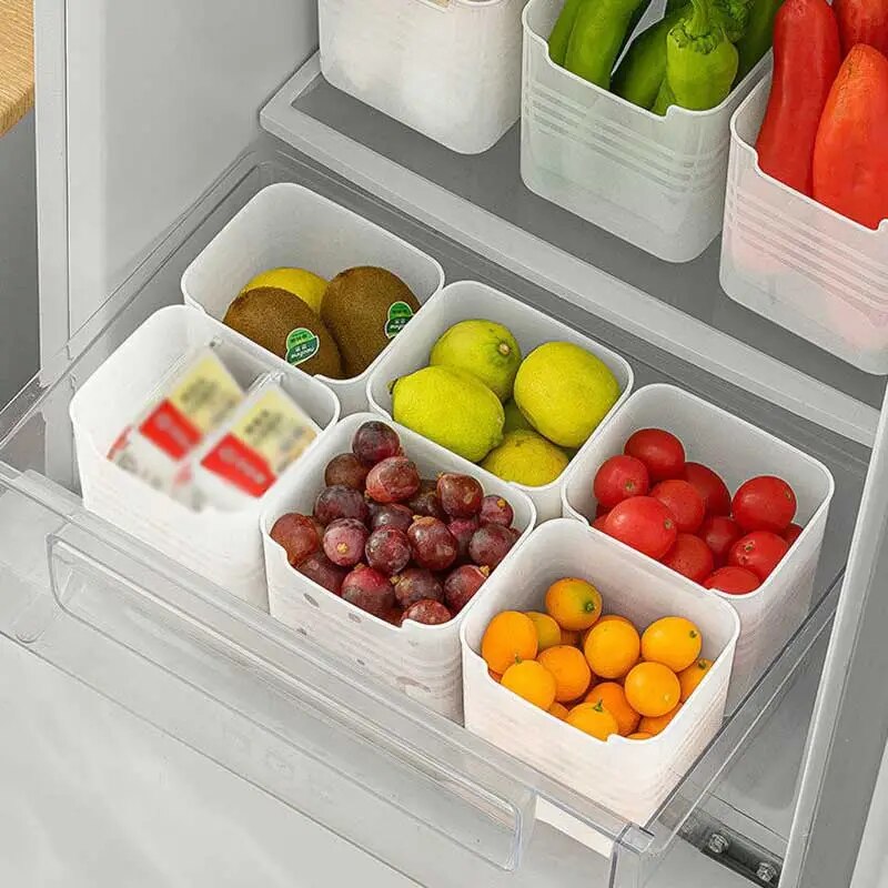 3/1Pcs Fridge Storage Box Food Fresh Refrigerator Door Organizer Bins Shelf Basket Fruit Spice Food Container Box Kitchen Case