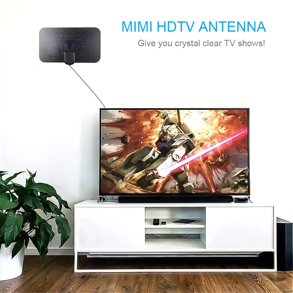 8K 4K TV Antenna For Global Digital TV 1080P 25DB High Gain Booster HD For RV outdoor Car antenna Indoor TV Free Channel