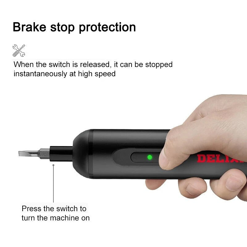 Youpin DELIXI Electric Screwdriver Household Rechargeable Screw Driver Set Multifunctional Electric Screwdrivers Repair Tools